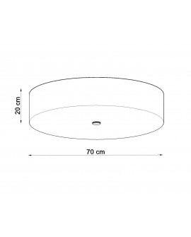 Plafon SKALA 70 czarny Sollux SL.0812