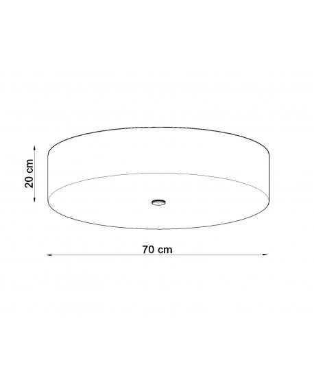 Plafon SKALA 70 czarny Sollux SL.0812