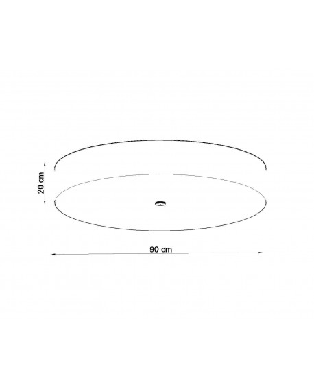 Plafon SKALA 90 czarny Sollux SL.0816