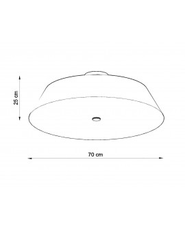 Plafon VEGA 70 biały Sollux SL.0821