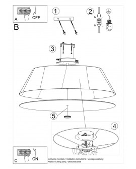 Plafon VEGA 70 biały Sollux SL.0821