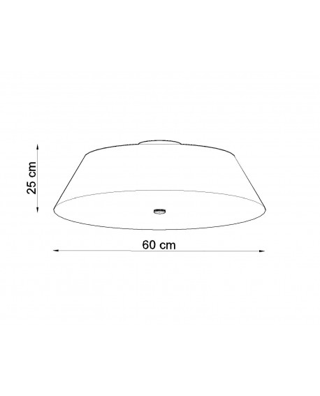 Plafon VEGA 60 czarny Sollux SL.0768