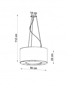 Żyrandol SATURNO 50 biały Sollux SL.0747