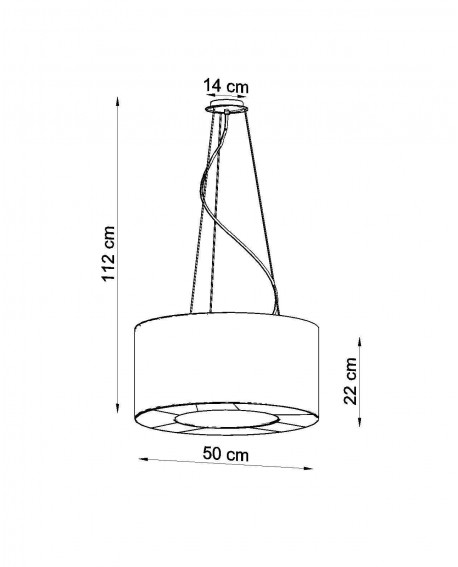 Żyrandol SATURNO 50 biały Sollux SL.0747