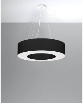 Żyrandol SATURNO 70 czarny Sollux SL.0752