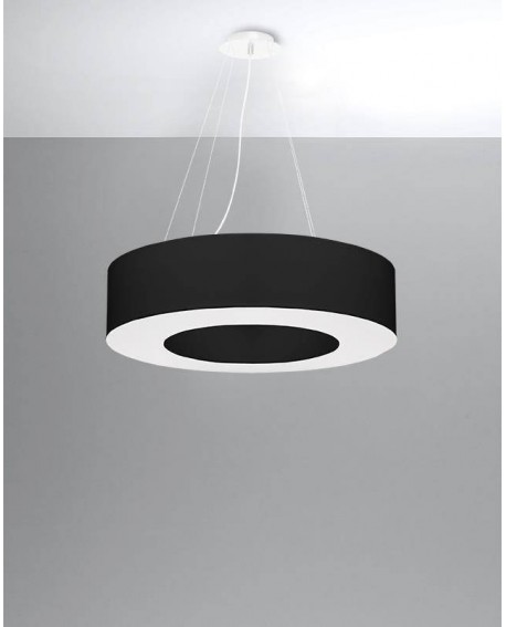 Żyrandol SATURNO 70 czarny Sollux SL.0752