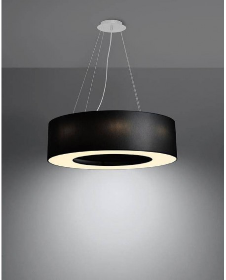 Żyrandol SATURNO 70 czarny Sollux SL.0752