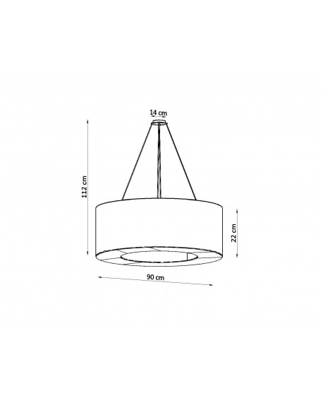 Żyrandol SATURNO 90 biały Sollux SL.0795