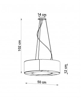 Żyrandol SATURNO SLIM 50 biały Sollux SL.0749