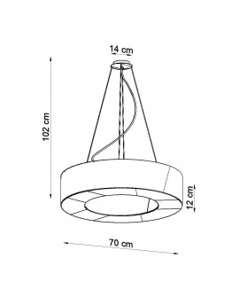 Żyrandol SATURNO SLIM 70 biały Sollux SL.0753