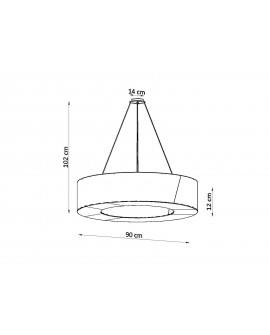 Żyrandol SATURNO SLIM 90 biały Sollux SL.0797