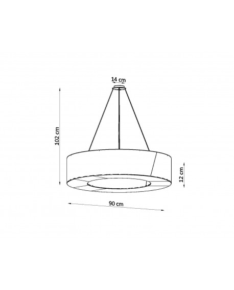 Żyrandol SATURNO SLIM 90 biały Sollux SL.0797