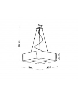 Żyrandol URANO 80 biały Sollux SL.0827