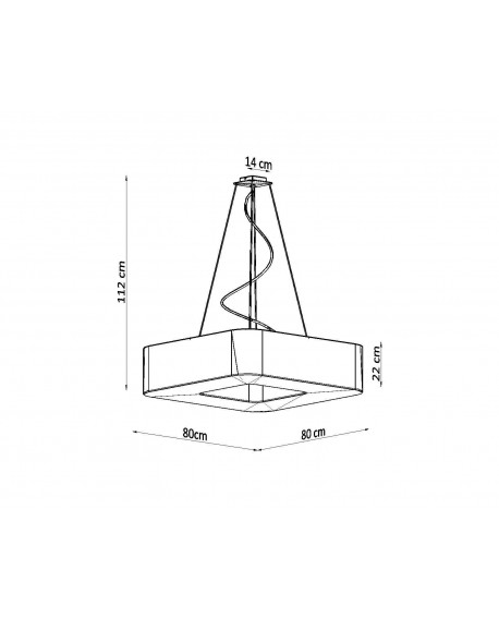 Żyrandol URANO 80 biały Sollux SL.0827