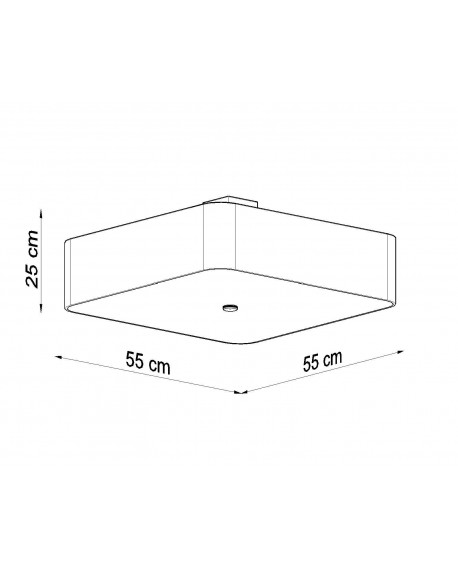 Plafon LOKKO 55 czarny Sollux SL.0826