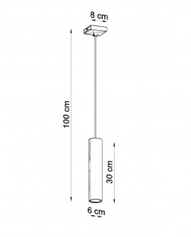 Lampa wisząca LAGOS 1 biały Sollux SL.0323