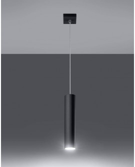 Lampa wisząca LAGOS 1 czarny Sollux SL.0327