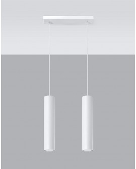 Lampa wisząca LAGOS 2 biały Sollux SL.0324