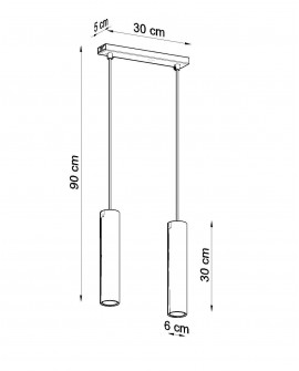 Lampa wisząca LAGOS 2 czarny Sollux SL.0328