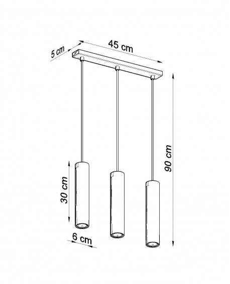 Lampa wisząca LAGOS 3L biały Sollux SL.0325