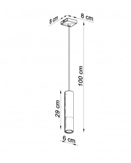 Lampa wisząca LOOPEZ 1 czarny/chrom Sollux SL.0940