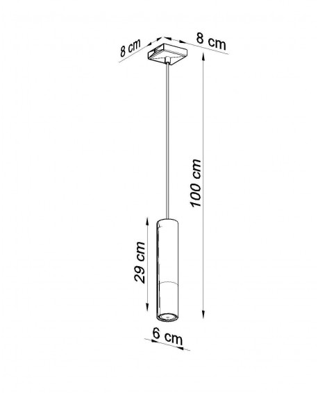 Lampa wisząca LOOPEZ 1 czarny/chrom Sollux SL.0940