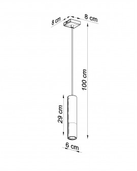 Lampa wisząca LOOPEZ 1 czarny/miedź Sollux SL.0946