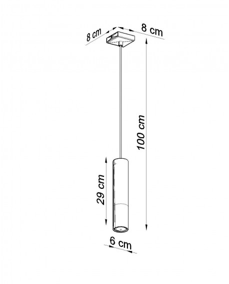 Lampa wisząca LOOPEZ 1 czarny/miedź Sollux SL.0946