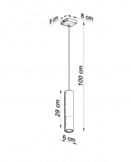 Lampa wisząca LOOPEZ 1 czarny/złoty Sollux SL.0952