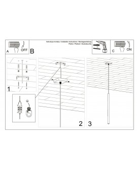 Lampa wisząca PASTELO 1 czarna Sollux SL.0469