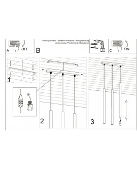 Lampa wisząca PASTELO 3 biała Sollux SL.0466