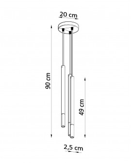 Lampa wisząca MOZAICA 3P czarny/chrom Sollux SL.0887