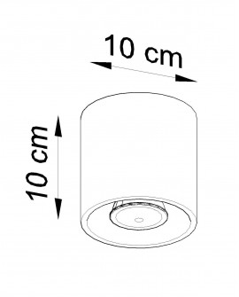 Plafon ORBIS 1 czarny Sollux SL.0016