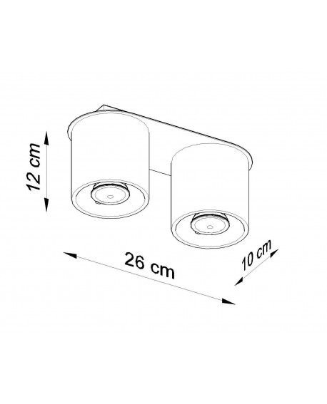 Plafon ORBIS 2 czarny Sollux SL.0054