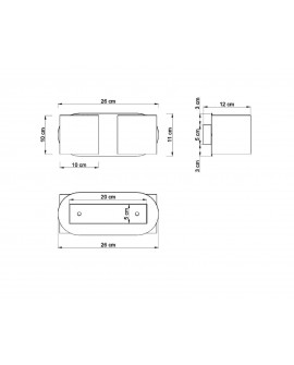 Kinkiet ORBIS 2 czarny Sollux SL.0660