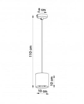 Lampa wisząca ORBIS 1 czarny Sollux SL.0051