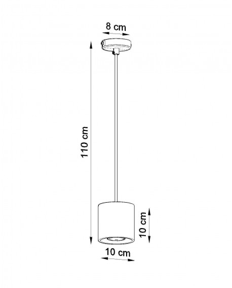 Lampa wisząca ORBIS 1 czarny Sollux SL.0051