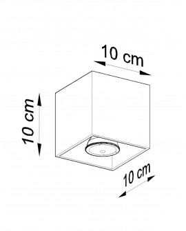 Plafon QUAD 1 czarny Sollux SL.0022