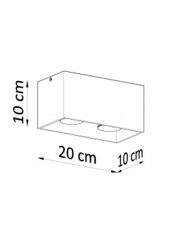 Plafon QUAD MAXI czarny Sollux SL.0381