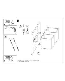 Kinkiet QUAD 2 czarny Sollux SL.0657