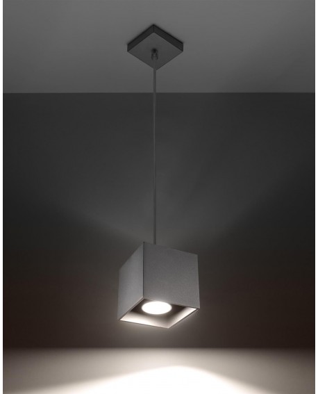 Lampa wisząca QUAD 1 szary Sollux SL.0061