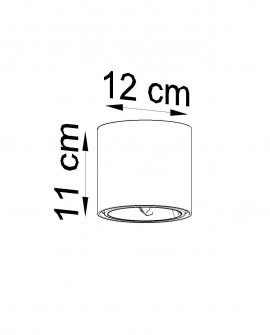 Plafon TIUBE szary Sollux SL.0696