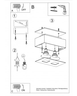 Plafon MONO 2 biały Sollux SL.0067