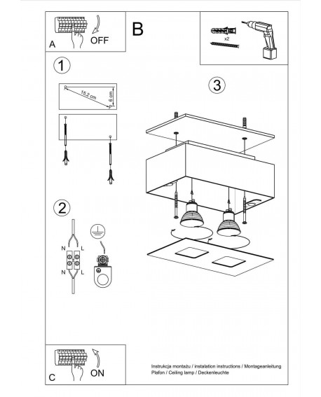 Plafon MONO 2 biały Sollux SL.0067