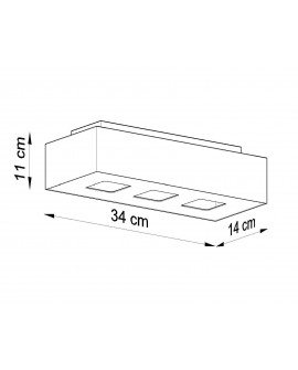 Plafon MONO 3 biały Sollux SL.0068