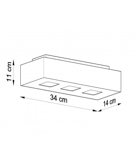 Plafon MONO 3 biały Sollux SL.0068