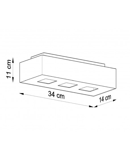 Plafon MONO 3 czarny Sollux SL.0072