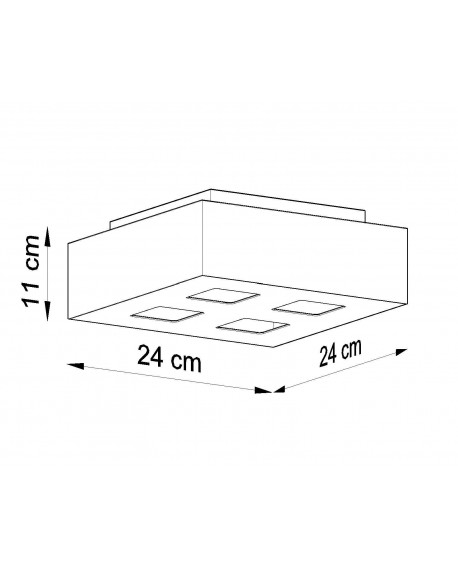 Plafon MONO 4 biały Sollux SL.0069