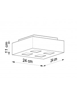 Plafon MONO 4 czarny Sollux SL.0073