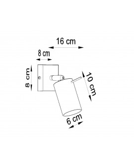 Kinkiet RING 1 szary Sollux SL.0449